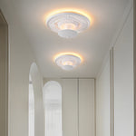 19 7 Inch Round Gypsum Relief Dimmable Led Flush Ceiling Light