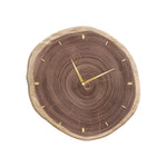 Rustic Round Wood Slice Clock With Remote Control And Led Lights Us Plug