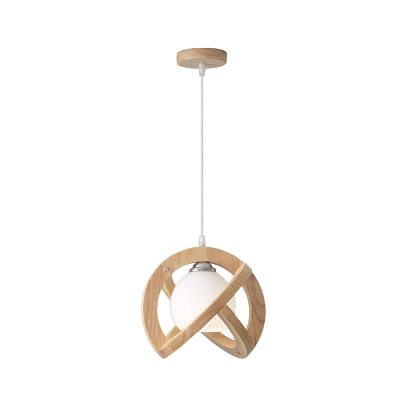 Simple Wood Japanese Pendant Light Li002661