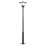 1 Light Black 98 In 118 In Solar Led Square Post Street Light