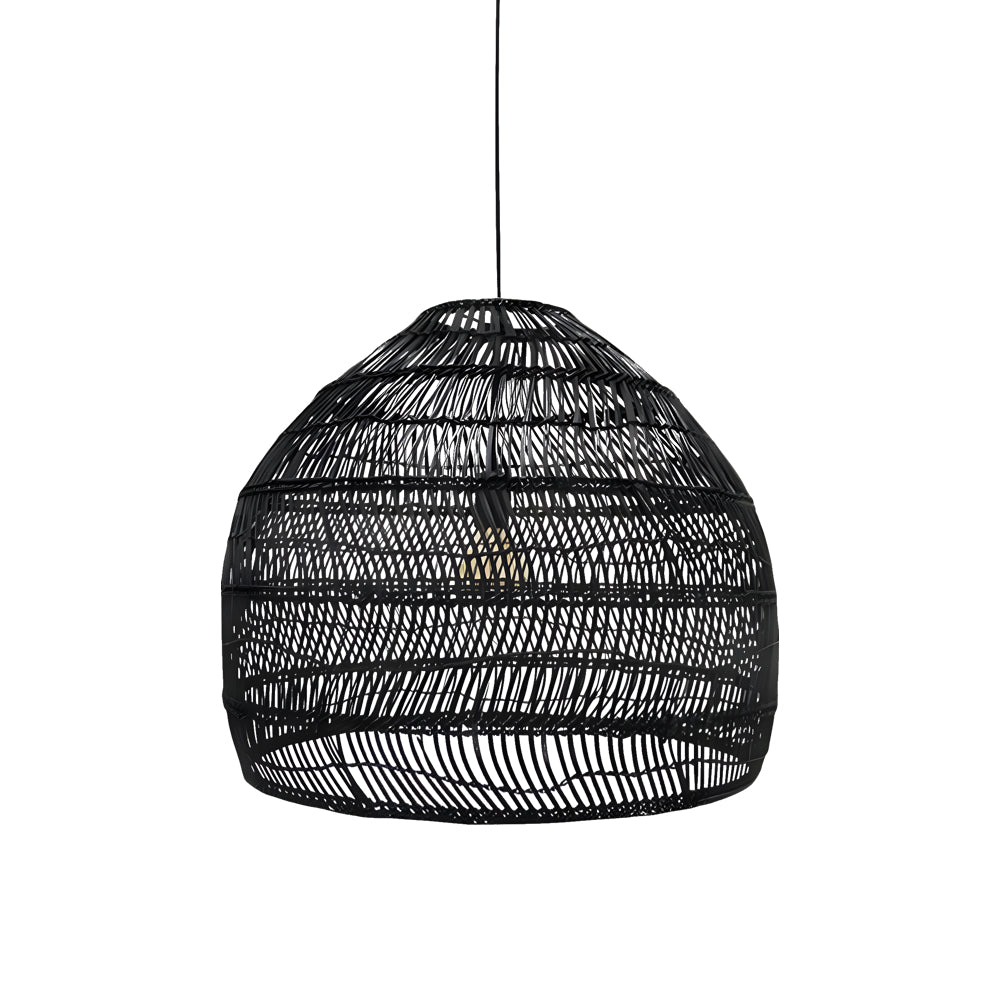 15 7 19 7 Inch W Rattan Woven Dome Pendant Light