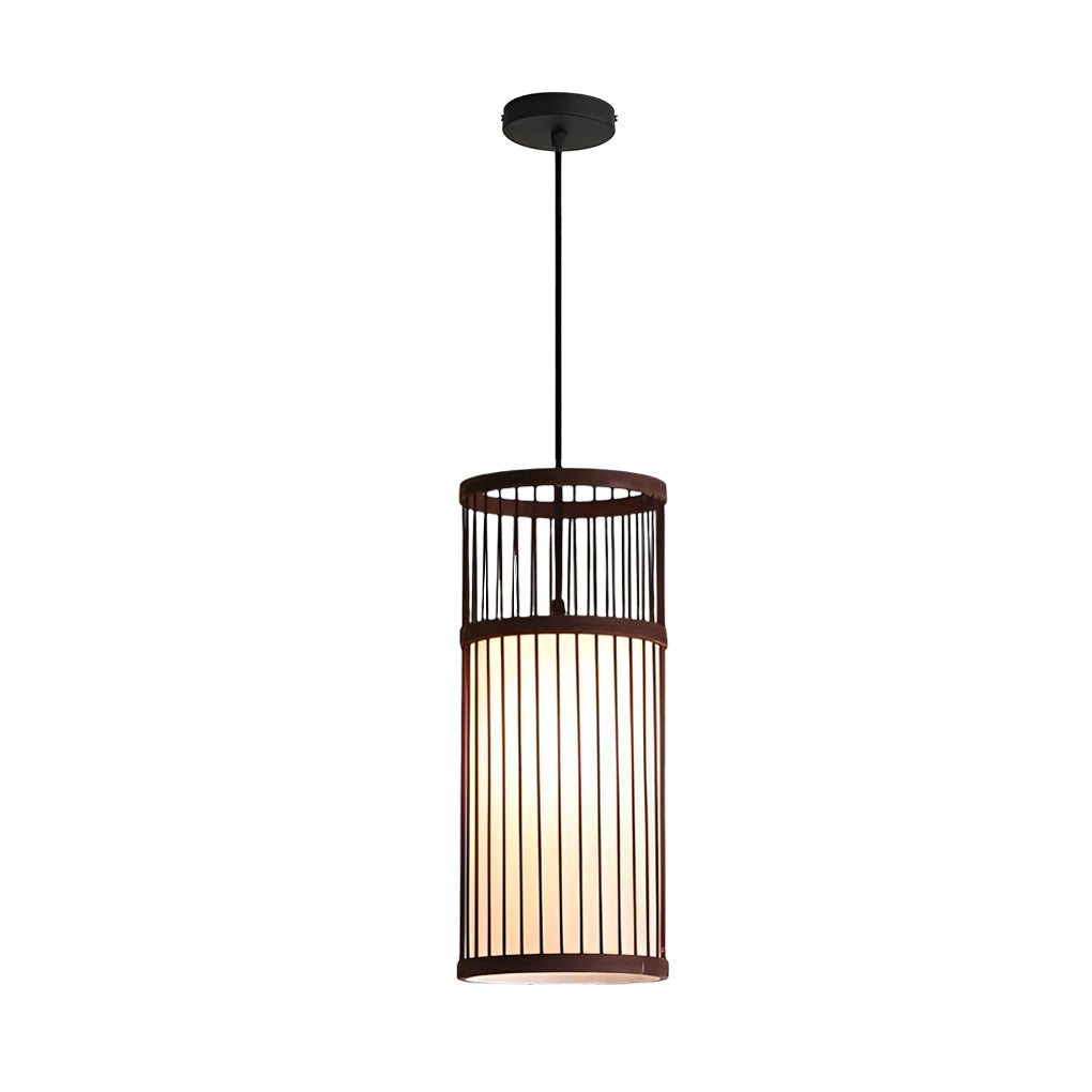 Artisan Bamboo LED Pendant Light – Handwoven Minimalist Hanging Lamp for Modern Interiors