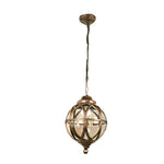 European Style Retro Pendant Aluminum Glass Hanging Ball Outdoor Ceiling Light