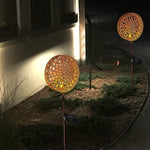 Round Iron Hollow Solar Ground Light Li002500