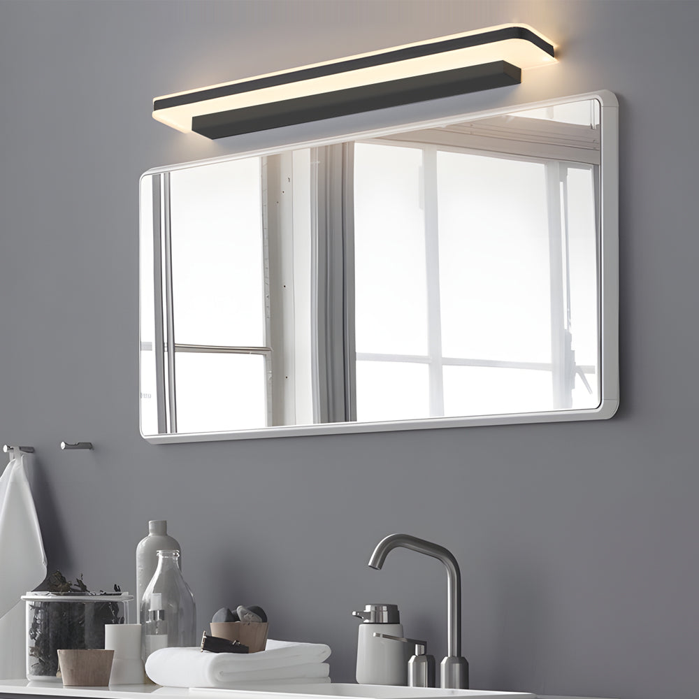 Matte Black Linear Led Bathroom Vanity Light Acrylic