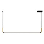 Minimalist Strip Three Color Dimming Led Black Nordic Chandelier Pendant Light