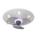 Round Acrylic Creative Three Step Dimming Modern Ceiling Fan And Light