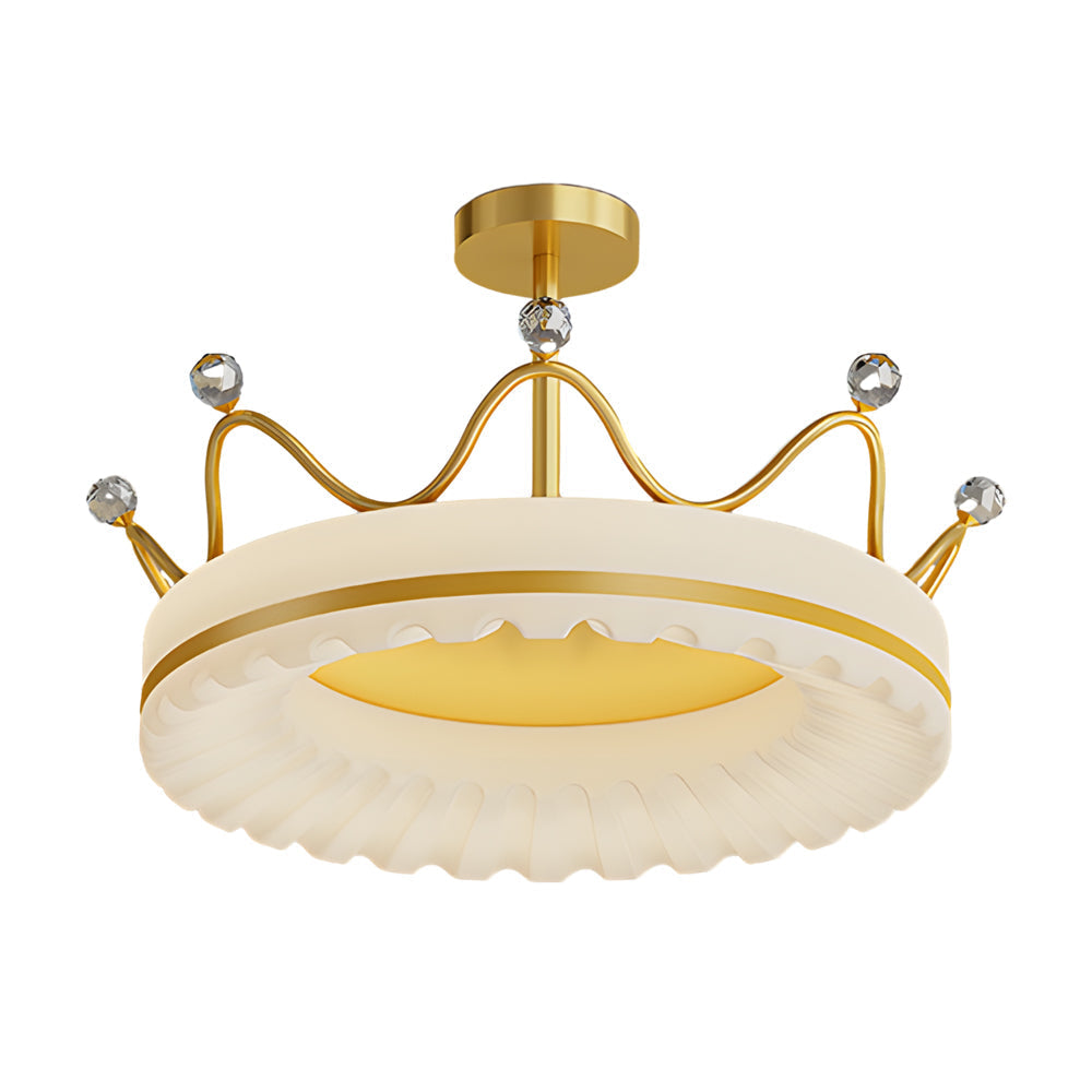 Creative Crowns Three Step Dimming Led Luxury Modern Ceiling Lights Fixture