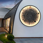 Round Moon Modern Outdoor Wall Light Li002286