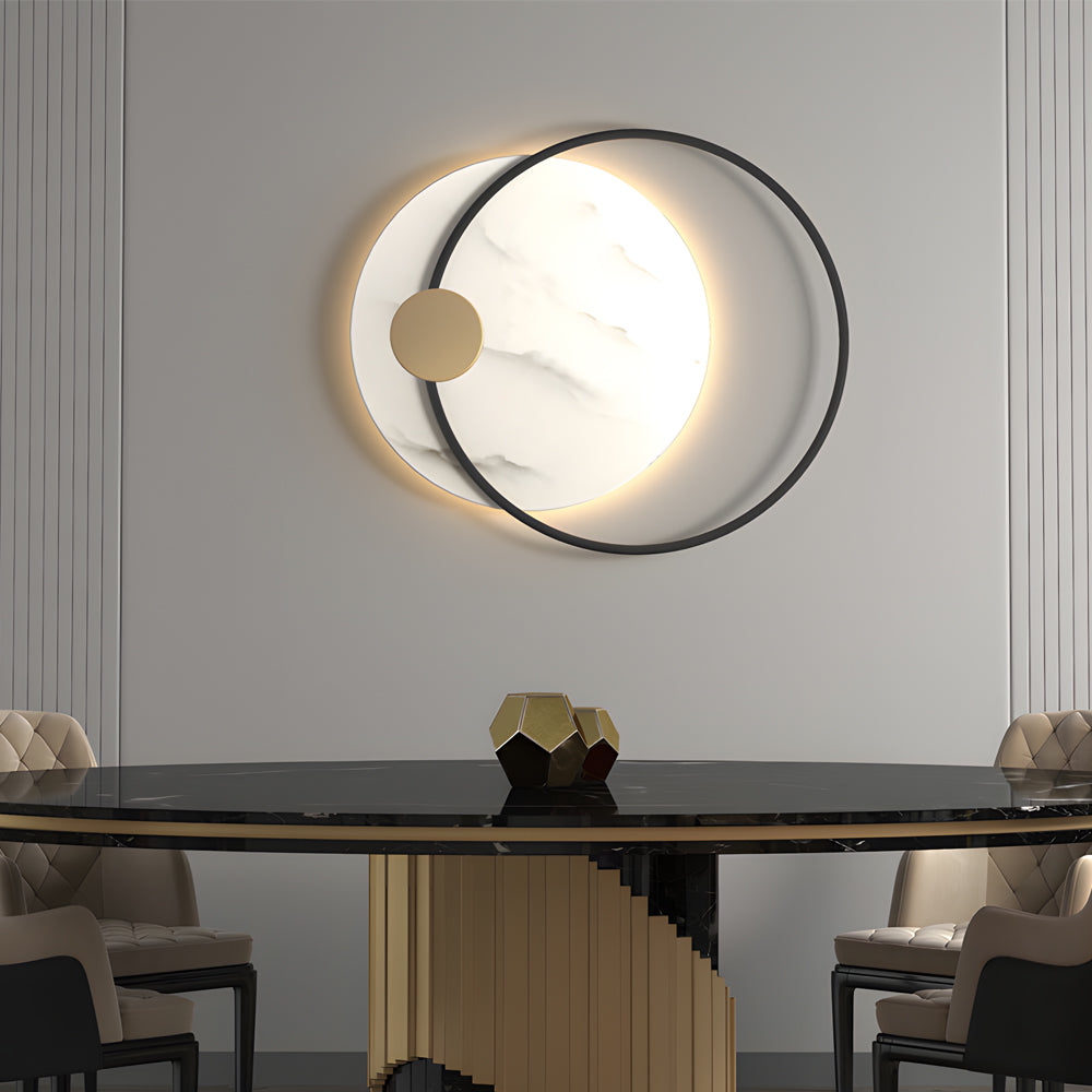 Dia 13 26 Round Marble Decorative Led Wall Sconces For Home