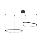 Black 1 2 3 Light Triangle Ring Chandelier