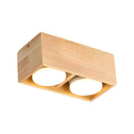 1 2 4 Light Square Wood Cube Spotlight Led Flush Mount Light