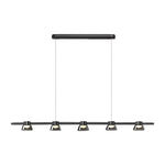 Ring Led Pendant With Smoke Gray Glass Shades