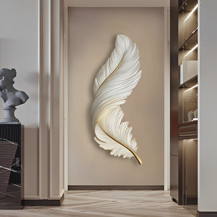 Feather Wall Lamp Art Deco LED Sconce for Modern Interiors