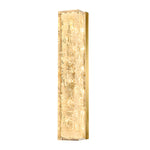 Modern Brass 1 Light Led Wall Sconces Rectangle Wall Light In Ice Resin
