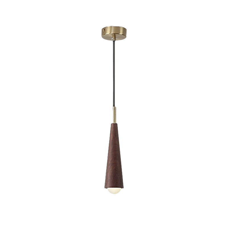 Wood Cone Led Pendant Light Li002660