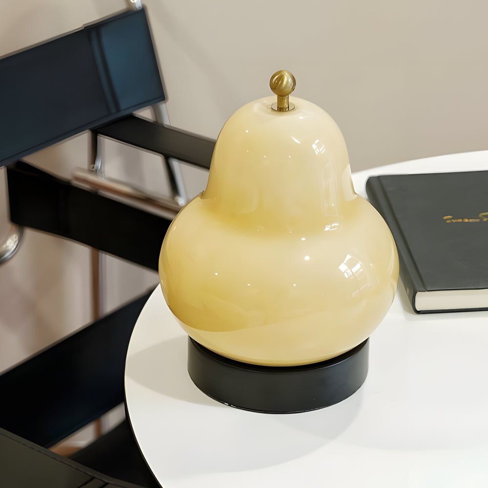 Glass Pear Led Table Ambient Lamp With Touch Switch