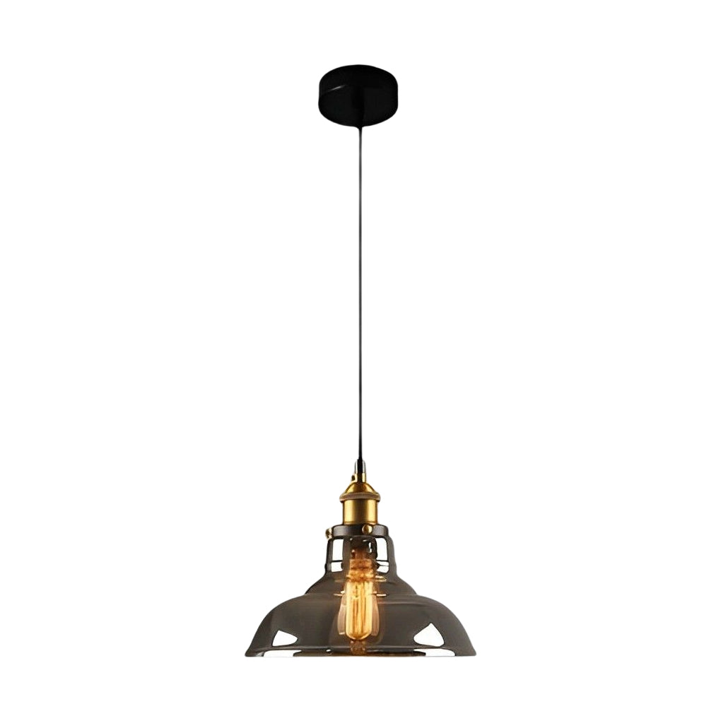Smoke Gray Industrial Pendant Lamp Ha077613