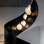 Silk Pendant Light with Iron Frame – Modern Minimalist Ceiling Lamp