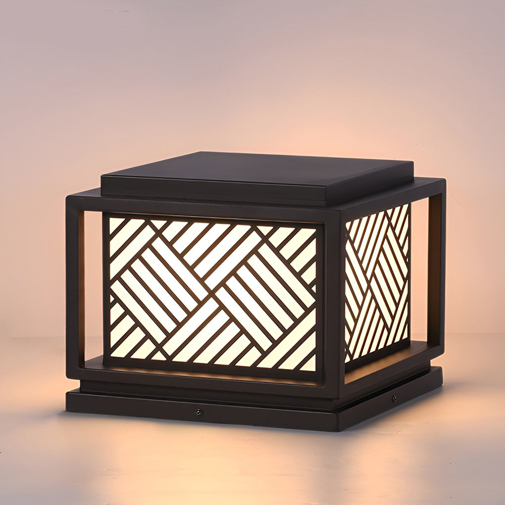 Square Waterproof Led Modern Outdoor Solar Post Lights