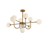 Amber Glass Globe Molecule Chandelier