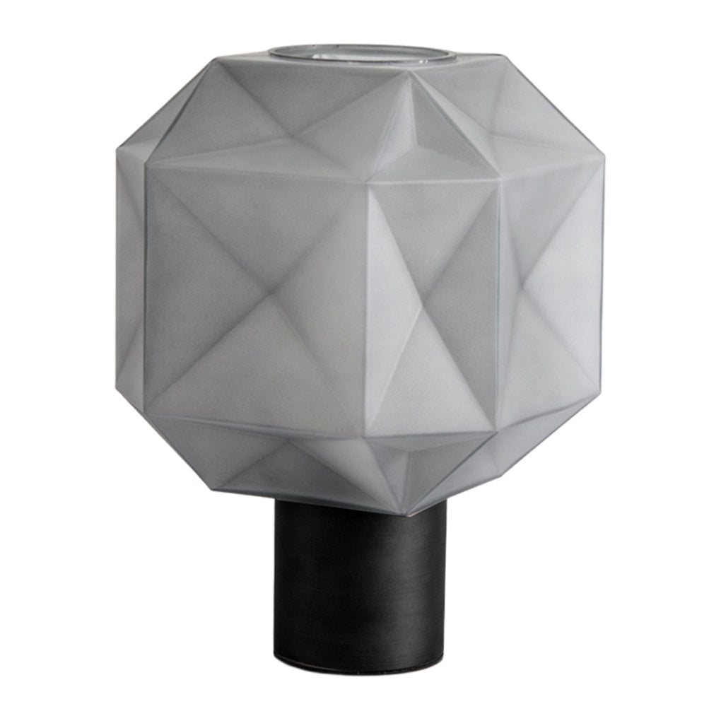 1 Light Cylinder And Cubo Smoke Glass Orb Modern Table Lamp