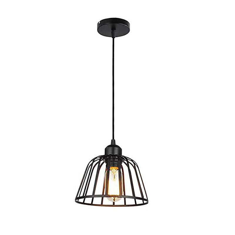 Black Small Iron Cage Pendant Light Li002605