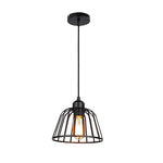 Black Small Iron Cage Pendant Light Li002605