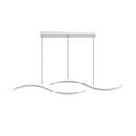 2 Wavy Line Led Dining Room Pendant Light 3 Step Dimming