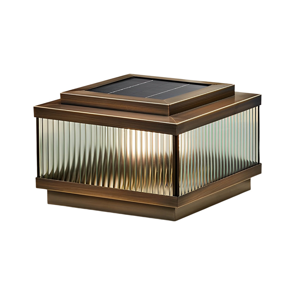 Square Modern Solar Fence Post Light Ha091706