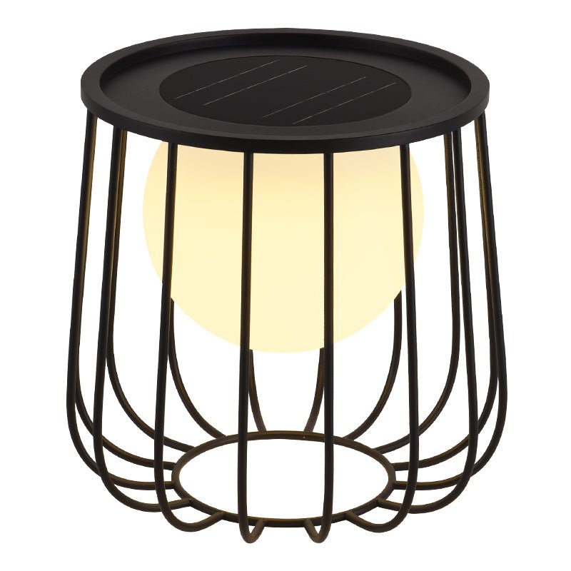 Rowan Cage Solar Lantern – Modern Outdoor Portable Lamp