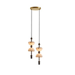 Duo Alabaster Pendant Light – Sculptural Brass & Natural Stone Chandelier