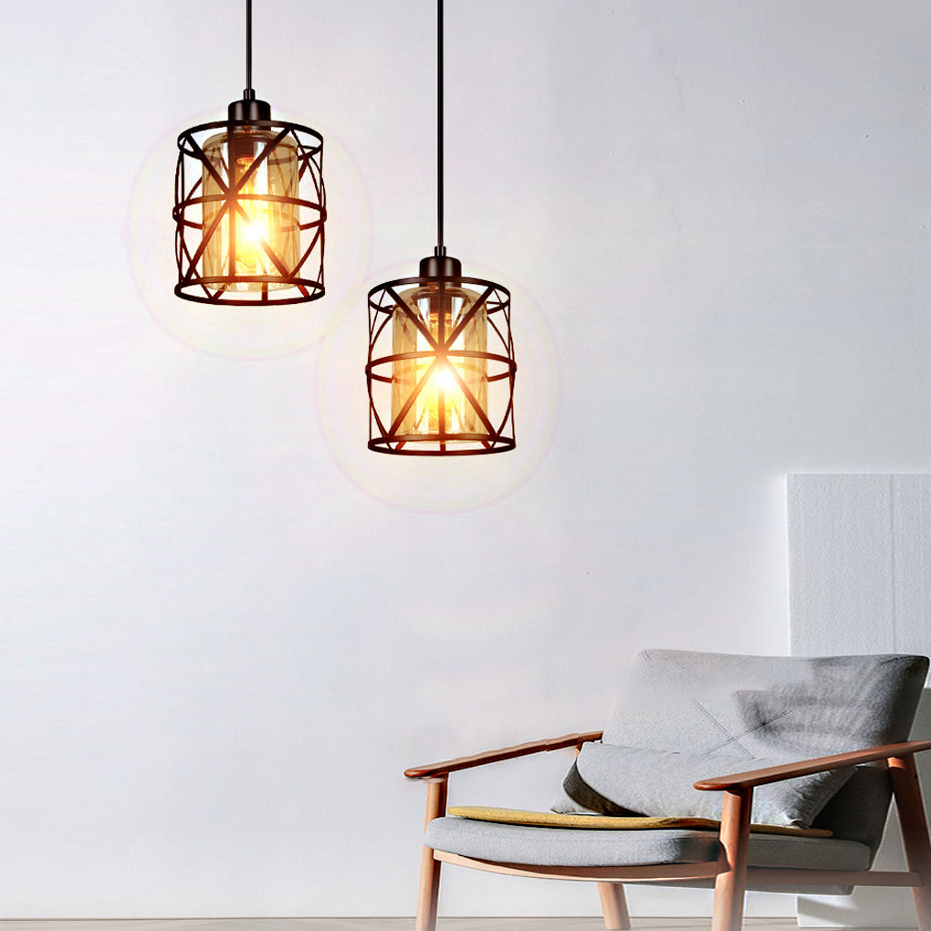 Black Retro Pendant Light Ha079997