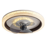 Round Muted 360 Rotatable Stepless Dimming Led Modern Ceiling Fan Light