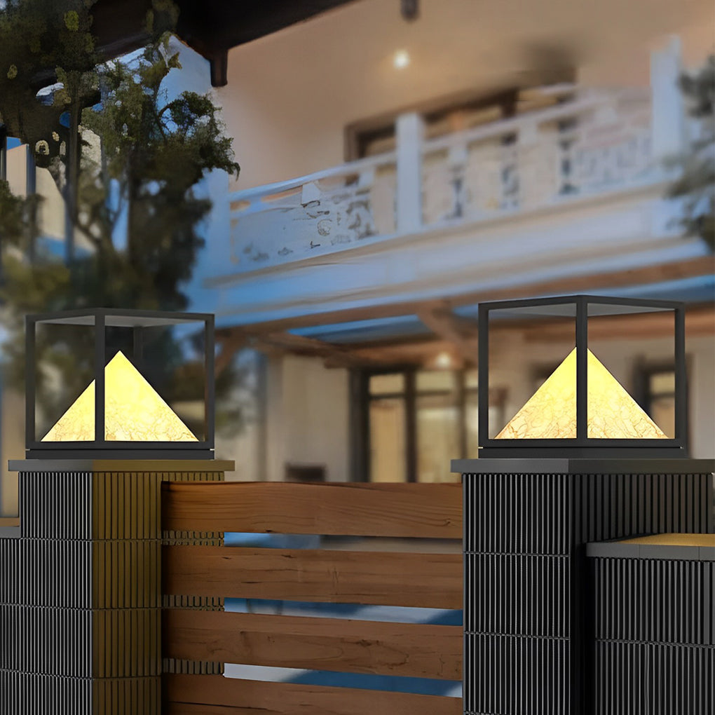 Square Modern Solar Pillar Light Ha091137