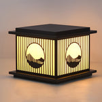 Retro Mountain Scenery Solar Pillar Lamp Ha080741