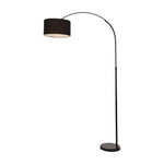 Marble Base And Shaded Adjustable Arc Floor Lamp