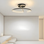16 Inch Sleek Wire Inspired Circular Modern Led Semi Flush Mount Ceiling Light