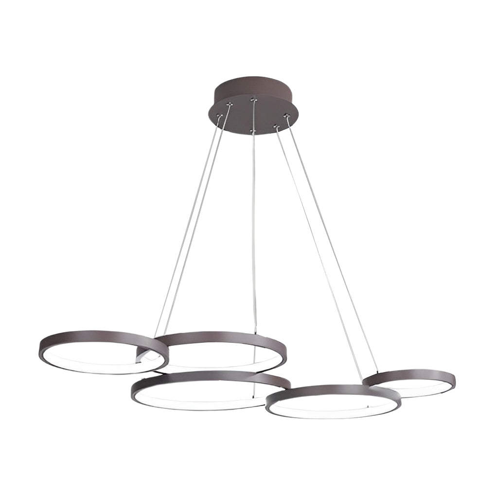 Aurelia Triple Ring LED Chandelier with Remote Dimmable Lighting