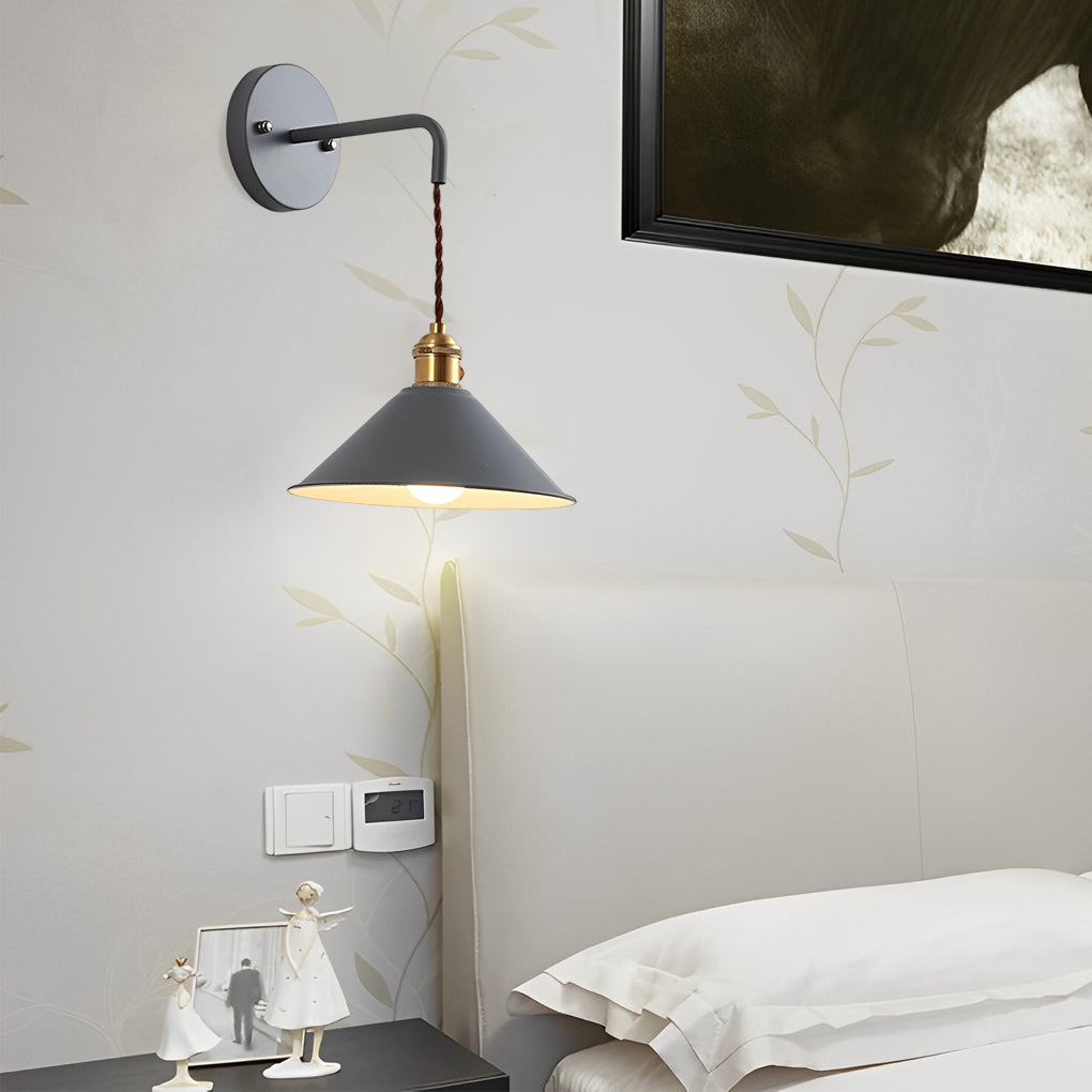 Funnel LED Wall Sconce in Nordic Style for Bedroom and Hotel