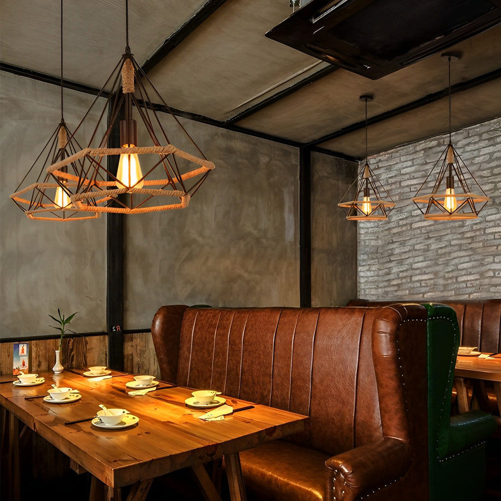 Geometric Creative Rustic Pendant Lights Li002284