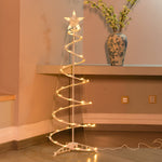 Spiral String Lights Led Artificial Christmas Trees Ornaments Floor Lamp