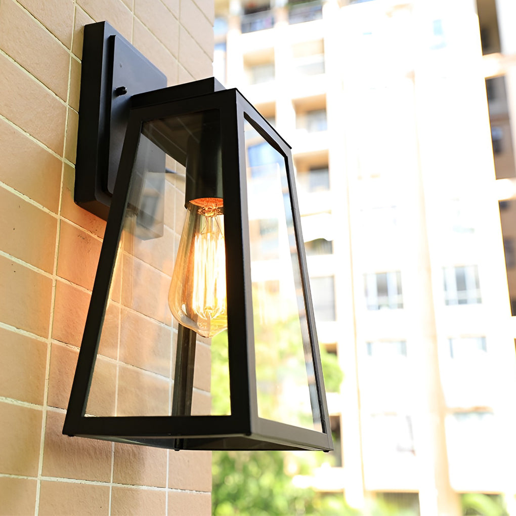 Trapezoidal Waterproof Led Vintage Outdoor Wall Light Wall Sconce Lighting