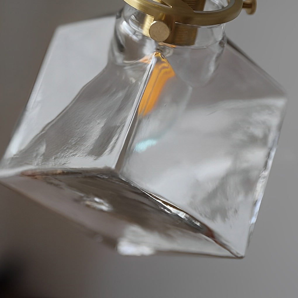 Square Glass Modern Pendant Light Ha076358