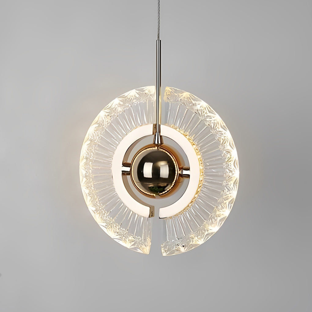 Lumina Circle Anodized Acrylic LED Pendant Light for Modern Interiors