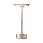 Plated Metal Slender Cordless Ufo Alien Table Lamp