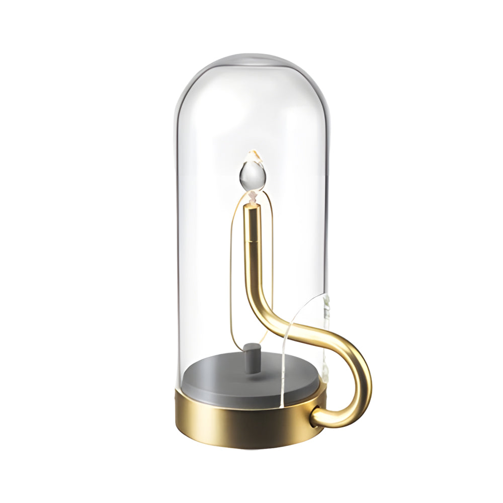 Glass Dome Hymn Accent Table Lamp Led Candle