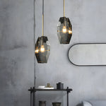 Copper Light Luxury Crystal Smoke Gray Post Modern Pendant Lights Fixture Li002770