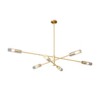 Industrial Sputnik Chandelier Copper Linear Pendant Lights 6 8 Light