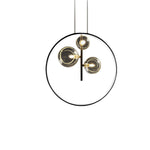 Bubi Black Pendant Light Glass Bubbles Led For Dining Room